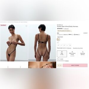 Bluebella Azalea Open Wire Body - Black and Gold